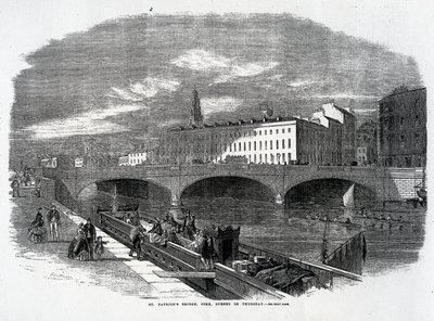 Ponte di San Patrizio, Cork, inaugurato giovedì, inciso da T.N. Wilson, pubblicato in 